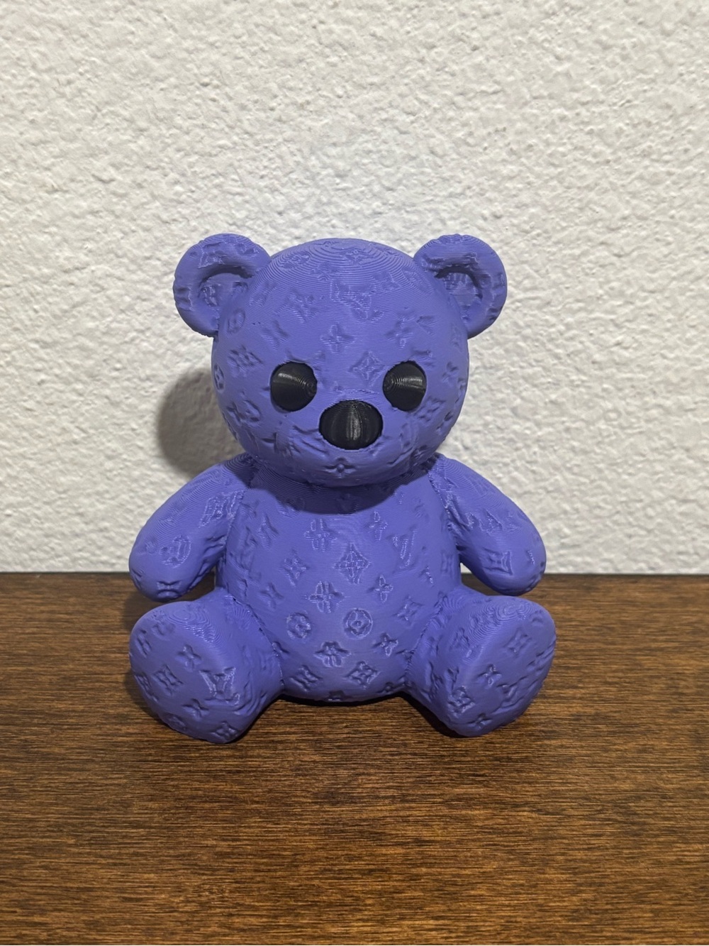 3D Printed Fashion Bear- Purple